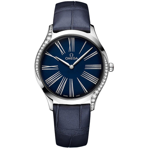 Omega De Ville Trésor Quartz 36mm Stainless Steel Blue Alligator Strap Ref. 428.18.36.60.03.001