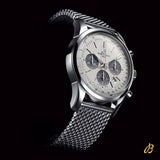 Breitling Transocean Chronograph AB0152121G1A1 43mm Stainless Steel Silver Dial