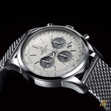 Breitling Transocean Chronograph AB0152121G1A1 43mm Stainless Steel Silver Dial