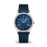 Patek Philippe Calatrava 4897G-001 18k White Gold Diamond Bezel 33mm Blue Dial