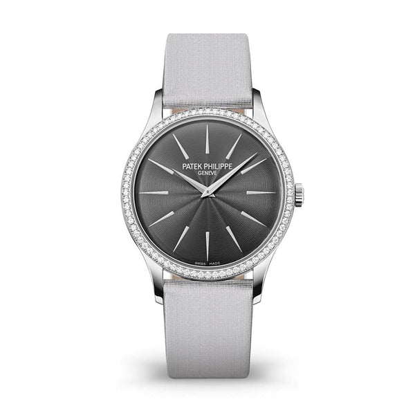Patek Philippe Calatrava 4897G-010 White Gold Diamond Bezel 33mm Manual Wind