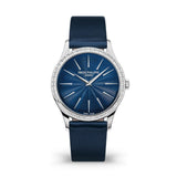 Patek Philippe Calatrava 4897-300G-001 White Gold Diamond Bezel 33mm Blue Dial