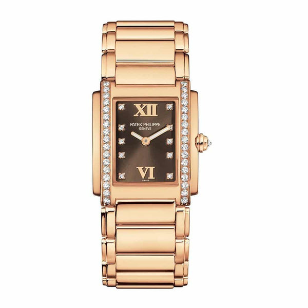 Patek Philippe Twenty~4 4910-11R-010 Rose Gold Diamond Quartz 30mm
