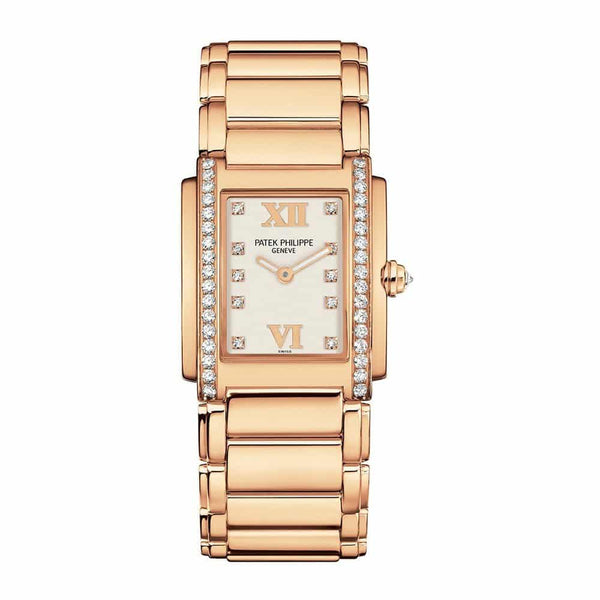 Patek Philippe Twenty~4 4910-11R-011 Rose Gold Diamond Quartz 30mm