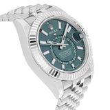 Rolex Sky-Dweller 336934 42mm Green Dial Fluted Bezel Stainless Steel Jubilee Bracelet Watch