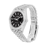 Rolex Datejust 41 Black Index Dial Diamond Bezel Jubilee Bracelet Steel Watch 126300