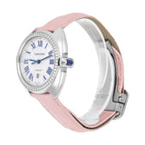 Cartier Clé de Cartier 31mm Silver Guilloche Dial Diamond Bezel Steel Watch W4CL0005