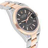 Rolex Datejust 36 126201-0014 Rose Gold and Steel Dark Rhodium Dial Domed Bezel Oyster Bracelet