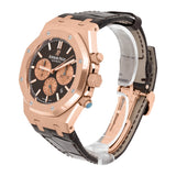 Audemars Piguet Royal Oak Chronograph 26331OR.OO.D821CR.01 41mm Rose Gold Brown Dial Leather Strap