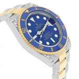 Rolex Submariner 116613LB 40mm Blue Dial Two-Tone Diamond Men's Watch