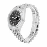 Rolex Datejust 36 Reference 116234 Diamond Bezel Black Index Dial Jubilee Bracelet Watch