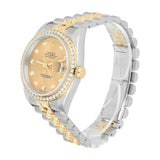 Rolex Datejust 36 Gold & Steel 116233 Champagne Diamond Dial Jubilee Watch