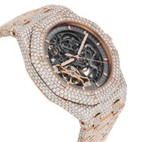 Audemars Piguet Royal Oak 15407OR.OO.1220OR.01 Double Balance Wheel 41mm Rose Gold Diamond Skeleton