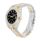 Rolex Datejust 36 Two-Tone 116233 Black Dial Diamond Bezel Jubilee Bracelet