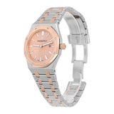 Audemars Piguet Royal Oak 33mm 67650SR.OO.1261SR.01 Pink Dial Two-Tone Watch with Box and Papers
