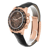 Rolex Daytona 116515LN 40mm 18k Everose Gold Chocolate Dial Leather Strap
