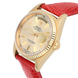 Rolex Day-Date 18238 36mm 18K Yellow Gold Fluted Bezel Silver Dial