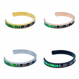 Speedometer Style Stainless Steel Watch Bangle – Black-Green
