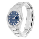 Rolex Datejust 126234-0038 36mm Blue Diamond Dial Fluted Bezel Stainless Steel Oyster Bracelet Watch 2020