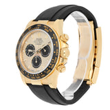 Rolex Cosmograph Daytona 126518LN-0012 "Pikachu" Yellow Gold Black Cerachrom Bezel Champagne Dial Oysterflex
