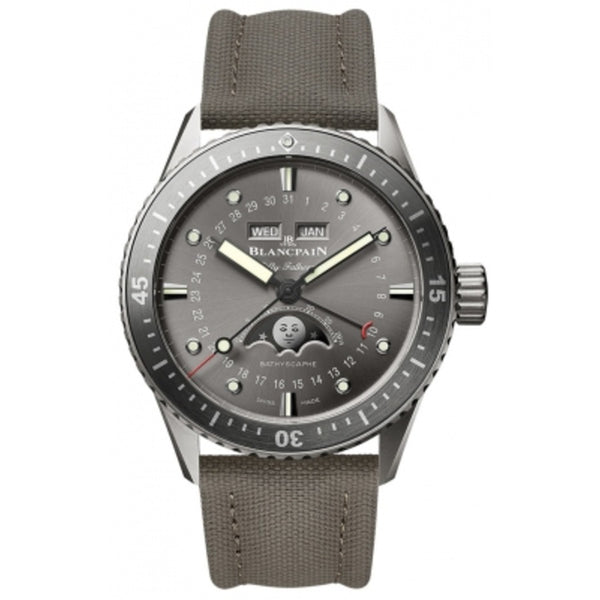 Blancpain Fifty Fathoms 5054-1210-G52A Titanium 43mm Grey Dial Fabric Strap