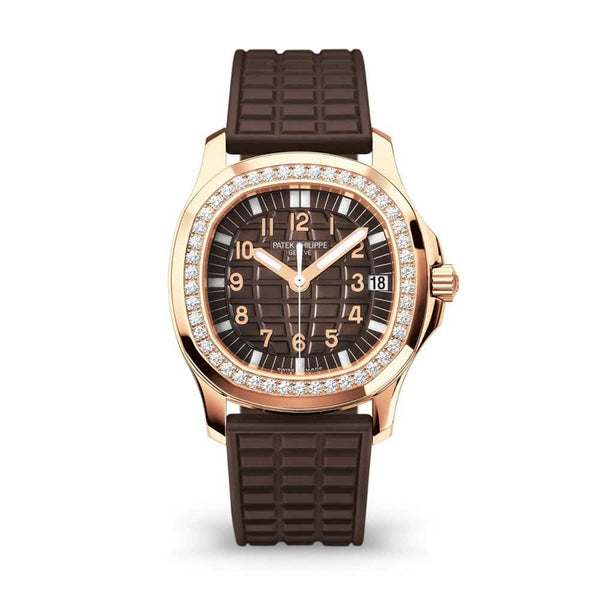 Patek Philippe Aquanaut 5068R-001 Rose Gold Diamond Bezel 35.6mm