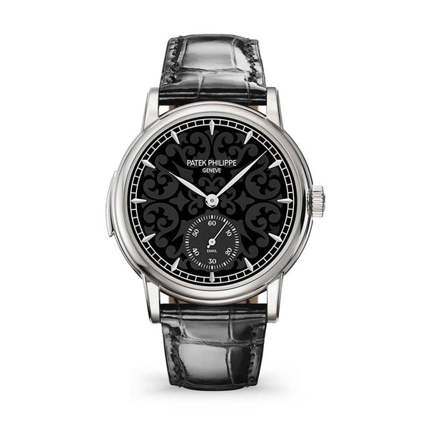 Patek Philippe 5078G-010 Grand Complications 38mm White Gold Black Enamel Dial