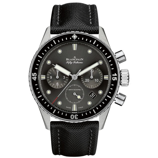 Blancpain Fifty Fathoms Bathyscaphe 5200-1110-B52A Stainless Steel 43mm Black Dial Chronograph
