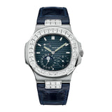 Patek Philippe Nautilus 5724G-001 White Gold Diamond Bezel 40mm Blue Dial