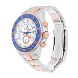 Rolex Yacht-Master II 116681 44mm Rose Gold and Steel White Dial Mens Watch