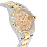 Rolex Datejust 36 126283RBR Champagne Dial with Factory Diamond Bezel