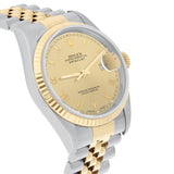 Rolex Datejust 36 Ref. 16233 Two-Tone Champagne Roman Dial Jubilee Bracelet circa 1995