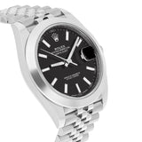 Rolex Datejust 41 Black Dial Jubilee Bracelet Steel Watch Ref 126300