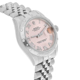 Rolex Datejust 178344 31mm Pink Roman Numeral Dial Diamond Bezel Jubilee Bracelet 2017