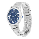 Cartier Ronde Solo XL Blue Dial Automatic Steel Watch WSRN0023 with Papers