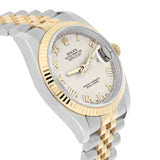 Rolex Datejust 36 Two-Tone 116233 Ivory Pyramid Roman Dial Jubilee Bracelet