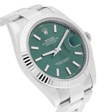 Rolex Datejust 41 Reference 126334 Mint Green Dial Stainless Steel Jubilee Bracelet
