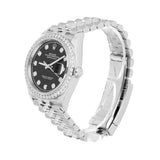 Rolex Datejust 126234 36mm Stainless Steel Black Diamond Dial Jubilee Watch