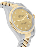 Rolex Datejust 36 Two-Tone Champagne Diamond Dial Jubilee Bracelet Ref. 16233 Circa 1995