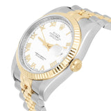 Rolex Datejust 36 116233-0149 White Roman Numeral Dial Two-Tone Jubilee Bracelet Watch
