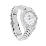Rolex Datejust 126234 36mm Stainless Steel White Roman Dial Diamond Bezel Jubilee Bracelet
