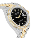 Rolex Datejust 36 Two-Tone 116233 Black Dial Diamond Bezel Jubilee Bracelet