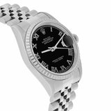 Rolex Datejust 36 Stainless Steel Black Roman Dial Jubilee Bracelet 16220