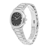 Patek Philippe Nautilus 3900/1 33mm Black Diamond Dial Stainless Steel Quartz Watch with Box and Papers