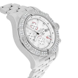 Breitling Super Avenger A13370 48mm Stainless Steel Chronograph White Dial Diamond Bezel