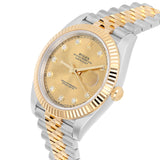 Rolex Datejust 41 126333-0012 Two-Tone Fluted Bezel Champagne Diamond Dial Jubilee Bracelet