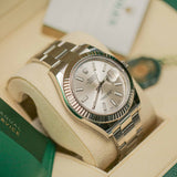 Rolex Datejust 41 Reference 116334 Silver Stick Dial Oyster Bracelet