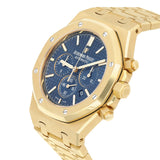 Audemars Piguet Royal Oak Chronograph 26320BA.OO.1220BA.02 41mm Yellow Gold Blue Dial Watch 2017