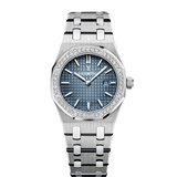 Audemars Piguet Royal Oak 67651IP.ZZ.1261IP.01 Quartz 33mm Titanium Blue Dial Diamond Bezel
