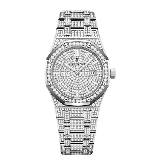 Audemars Piguet Royal Oak 67652BC.ZZ.1265BC.01 33mm White Gold Diamond Quartz